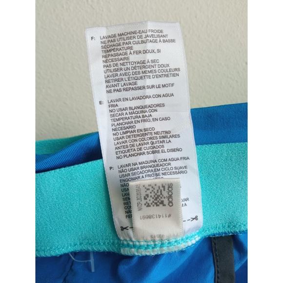 Adidas Workout Shorts Women's Blue Climalite Athletic Running Gym Size Medium - Picture 4 of 7